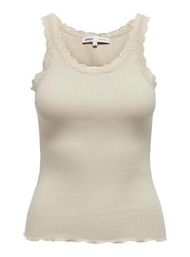 Maglietta Only Sharai Beige per donna