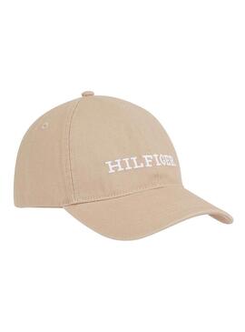 Cappello Tommy Hilfiger Monotype Beige per uomo.