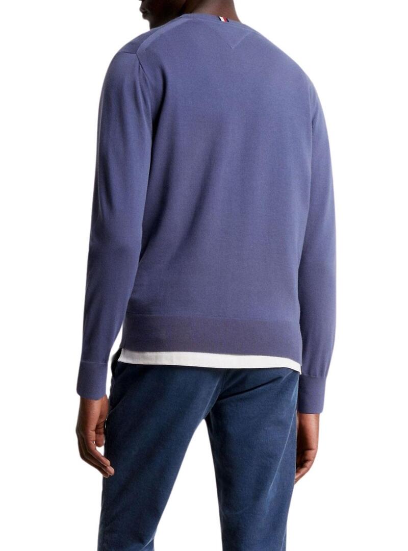 Maglione Tommy Hilfiger 1985 Crew Blu per Uomo