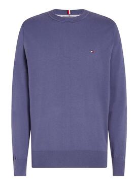 Maglione Tommy Hilfiger 1985 Crew Blu per Uomo