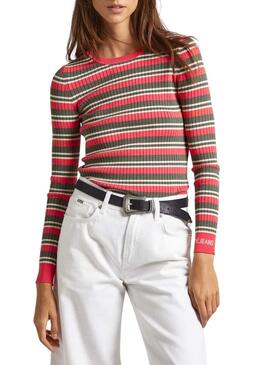 Maglione a righe a coste Pepe Jeans Gabriela per donna