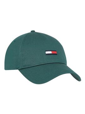 Berretto Tommy Jeans Elongated Flag Verde