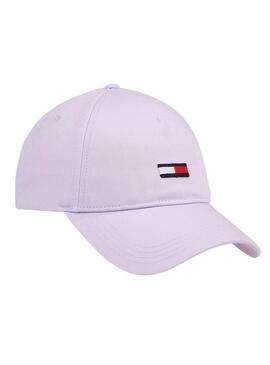 Cappello Tommy Jeans Elongated Flag Malva