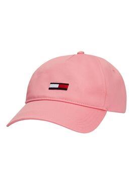 Cappello Tommy Jeans Elongated Flag Rosa