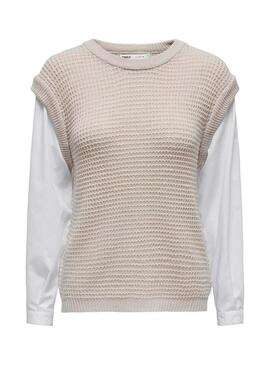 Maglia Only Viani Beige solo per donna