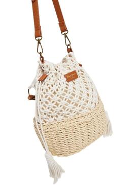 Borsa Pepe Jeans Sienya Soleil Beige per donna.