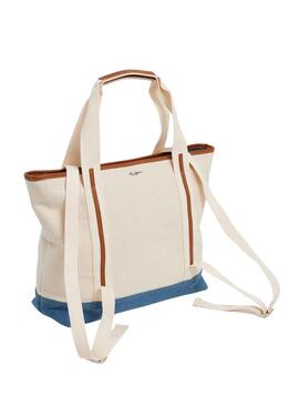 Borsa Pepe Jeans Lizy Lottie Bianca e Blu