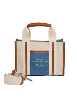 Borsa Pepe Jeans Rebecca Lottie Bianca e Blu