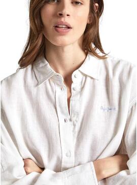 Camicia Pepe Jeans Philly Bianca per Donna