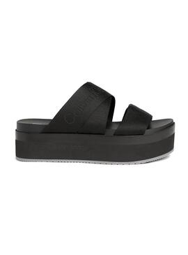 Sandali Calvin Klein Jeans platform neri da donna.