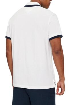 Polo Tommy Jeans Regular Solid Bianca per Uomo