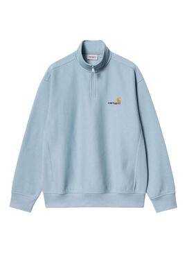 Felpa Carhartt Half Zip Blu per Uomo