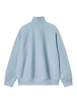 Felpa Carhartt Half Zip Blu per Uomo