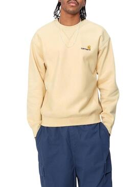 Felpa Carhartt American Script Gialla