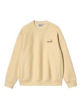 Felpa Carhartt American Script Gialla