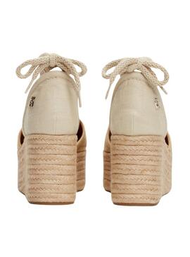 Sandali Tommy Hilfiger Closed Linen Beige Donna