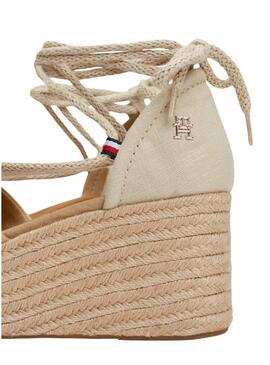 Sandali Tommy Hilfiger Closed Linen Beige Donna