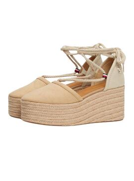 Sandali Tommy Hilfiger Closed Linen Beige Donna