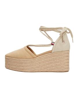 Sandali Tommy Hilfiger Closed Linen Beige Donna