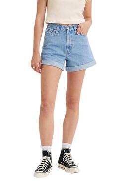 Shorts Levis Rolled Blu per Donna