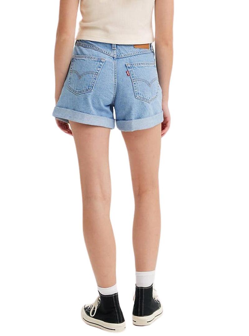 Shorts Levis Rolled Blu per Donna