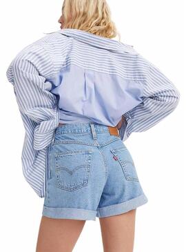 Shorts Levis Rolled Blu per Donna