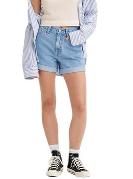 Shorts Levis Rolled Blu per Donna