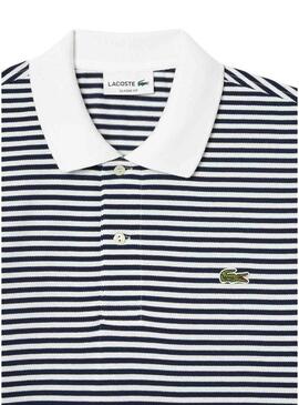 Polo Lacoste L1212 a righe blu navy per uomo