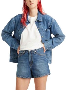 Shorts Levis 80S Blu per Donna