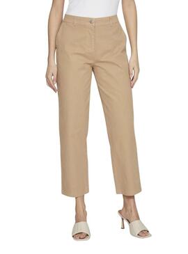 Pantaloni Vila Storma Beige per Donna