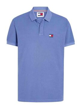 Polo Tommy Jeans Reg Badge Blu Per Uomo