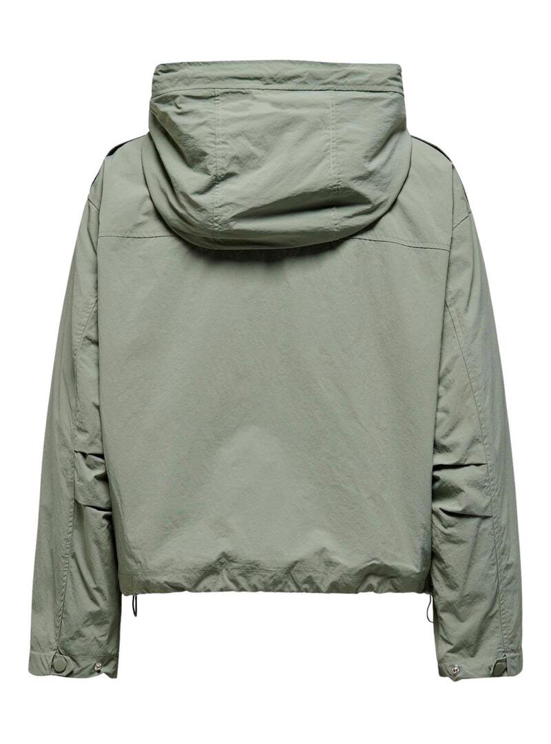 Parka Only Mamba Verde per Donna