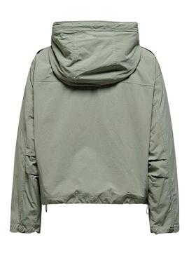 Parka Only Mamba Verde per Donna