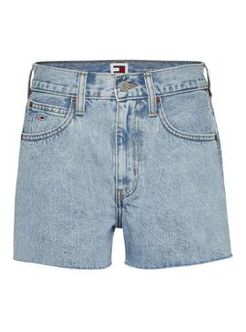 Shorts Tommy Jeans Hot Pant Denim Blu Chiaro Donna