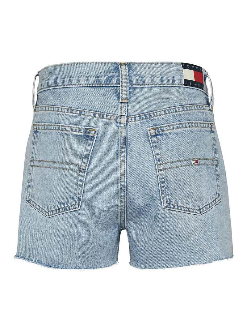 Shorts Tommy Jeans Hot Pant Denim Blu Chiaro Donna