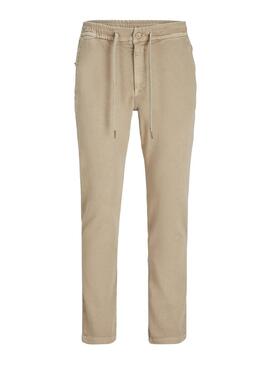 Pantaloni Jack and Jones Marco Beige per Uomo