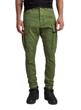 Pantaloni G-Star Zip 3D Skinny Cargo Verde Uomo