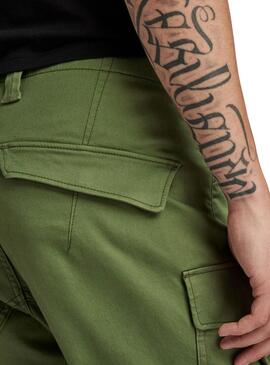 Pantaloni G-Star Zip 3D Skinny Cargo Verde Uomo