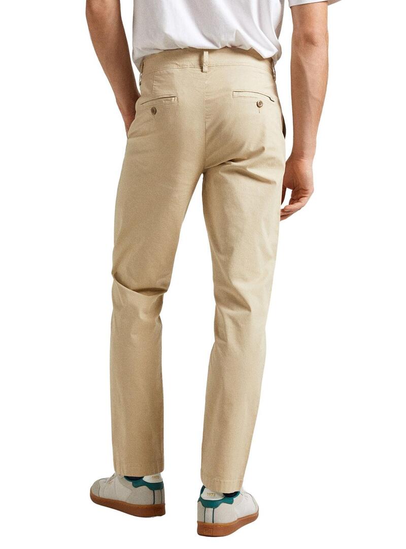 Pantalone Pepe Jeans Slim Beige per Uomo