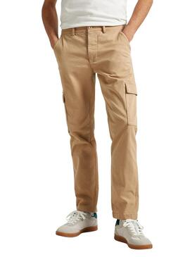 Pantalone Pepe Jeans Colour Beige per Uomo