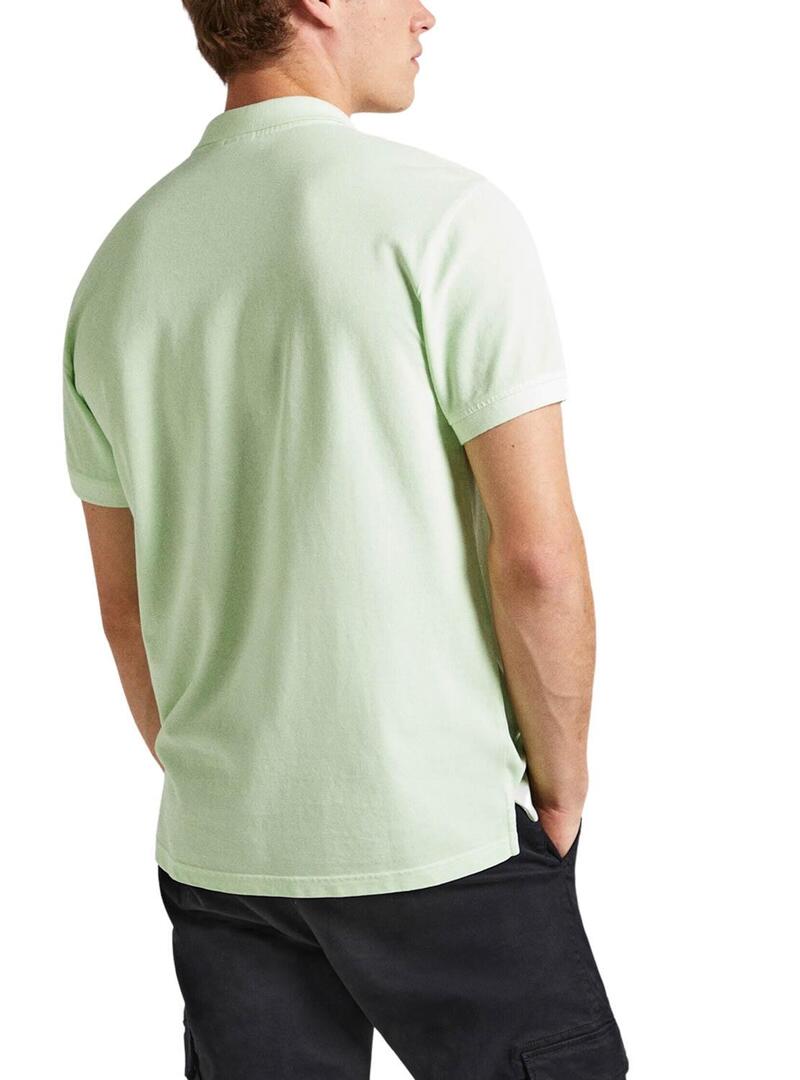 Polo Pepe Jeans New Oliver Verde per Uomo