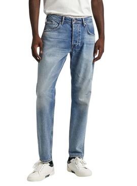 Pantaloni in denim Pepe Jeans Tapered Blu Uomo