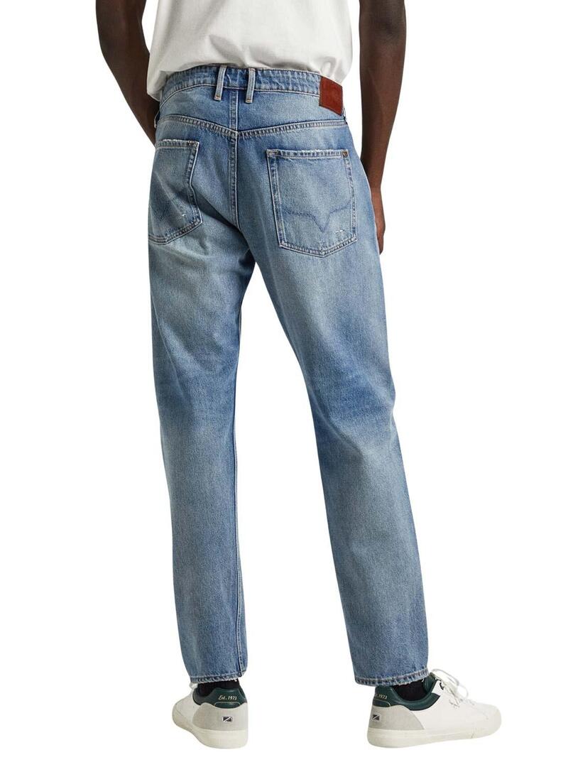 Pantaloni in denim Pepe Jeans Tapered Blu Uomo