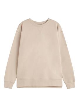 Felpa Ecoalf Moss Beige per Donna