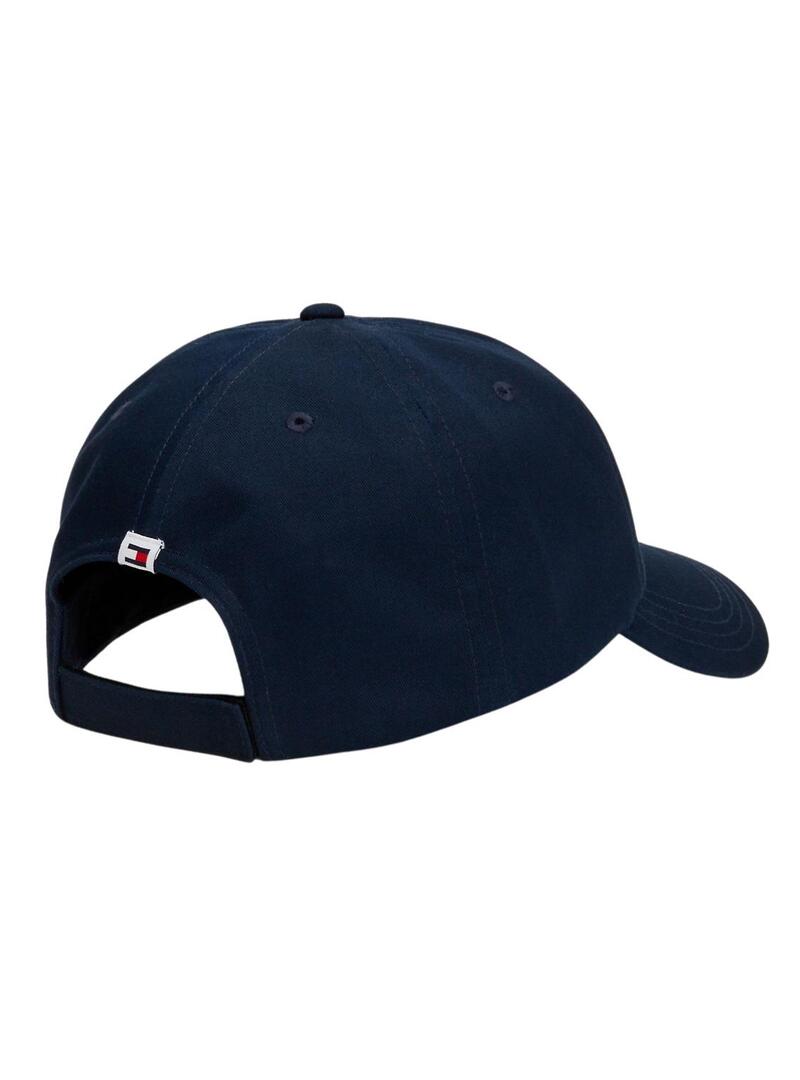 Cappello Tommy Jeans Linear Logo Blu Navy
