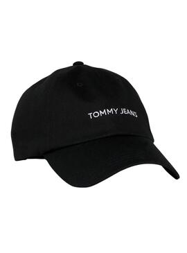 Cappello Tommy Jeans Linear Logo Nero