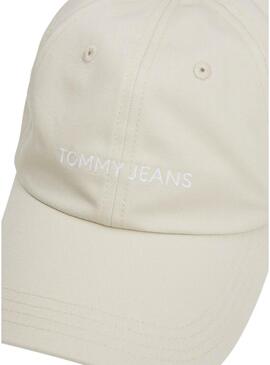 Cappello Tommy Jeans Linear Logo Beige