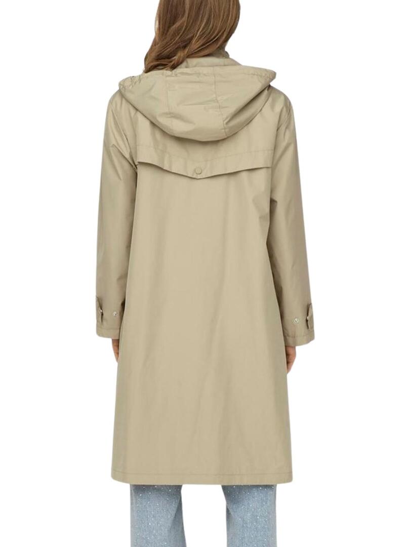 Cappotto Parka Only Augusta Beige per donna