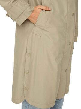 Cappotto Parka Only Augusta Beige per donna