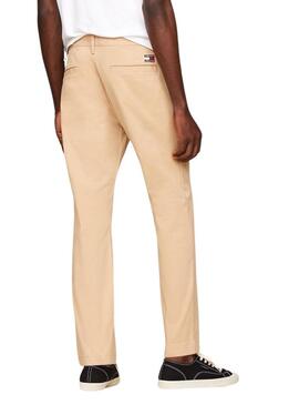 Pantaloni Tommy Jeans Austin Beige per Uomo